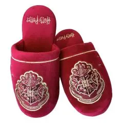 Harry Potter Slippers Hogwarts Gold on Burgundy EU 38-41