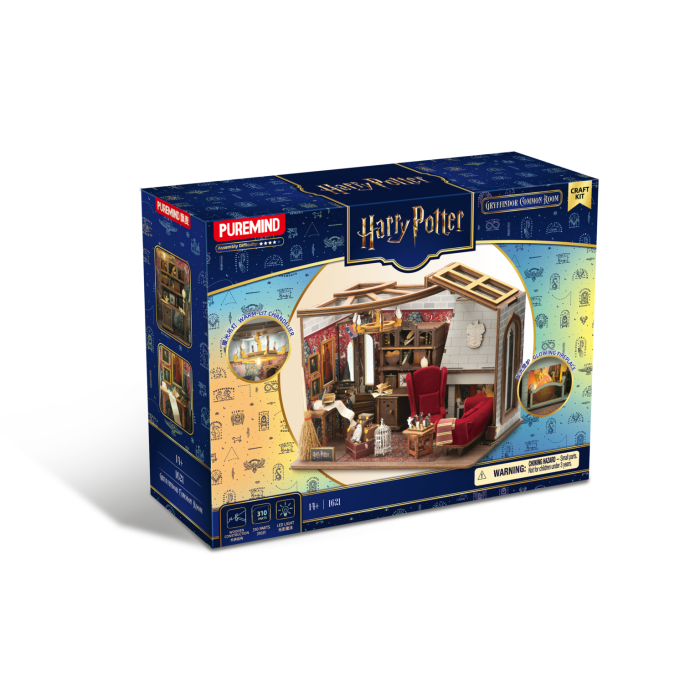 Harry Potter 3D Wooden Model Kit - Gryffindor Common Room - Puremind