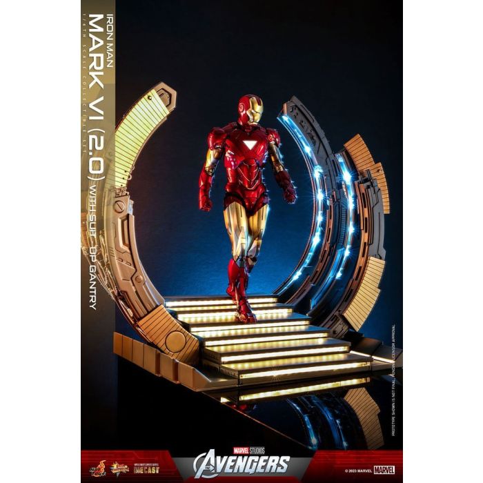 Iron Man Mark VI 1:6 Scale Figure with Suit-UP Gantry (Version 2.0) - Hot Toys - Avengers