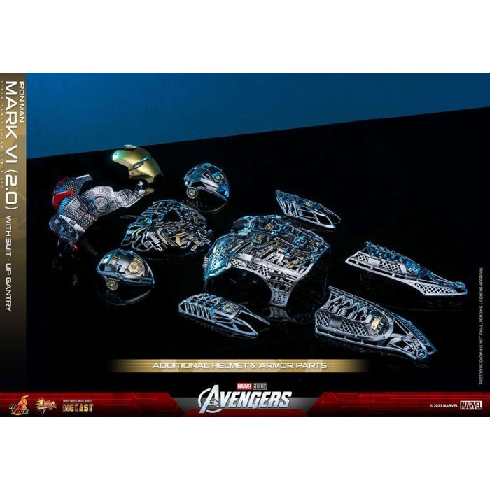 Iron Man Mark VI 1:6 Scale Figure with Suit-UP Gantry (Version 2.0) - Hot Toys - Avengers