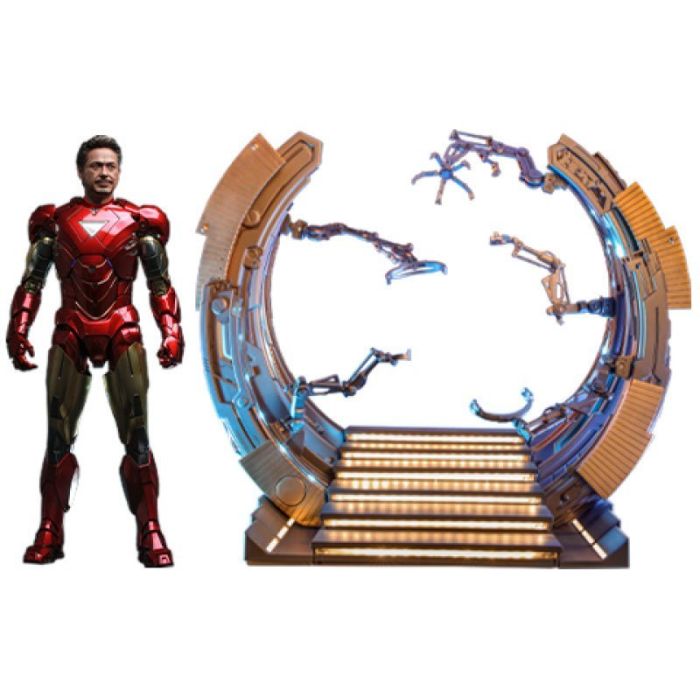Iron Man Mark VI 1:6 Scale Figure with Suit-UP Gantry (Version 2.0) - Hot Toys - Avengers