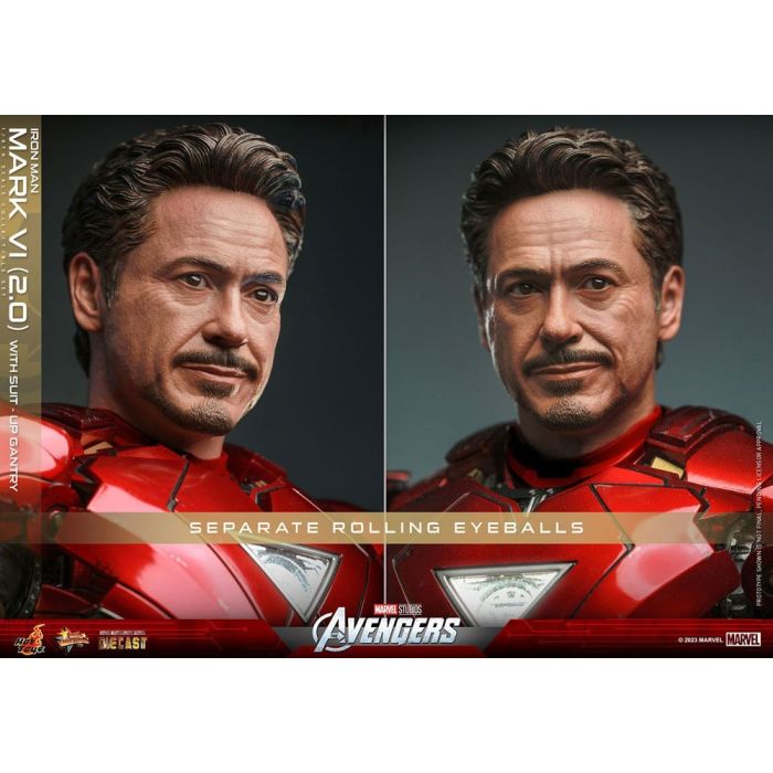 Iron Man Mark VI 1:6 Scale Figure with Suit-UP Gantry (Version 2.0) - Hot Toys - Avengers