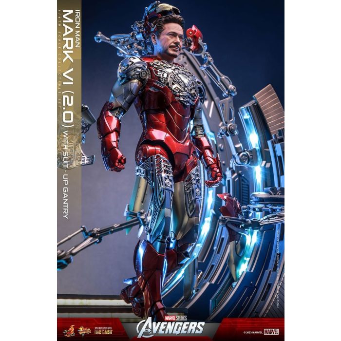 Iron Man Mark VI 1:6 Scale Figure with Suit-UP Gantry (Version 2.0) - Hot Toys - Avengers