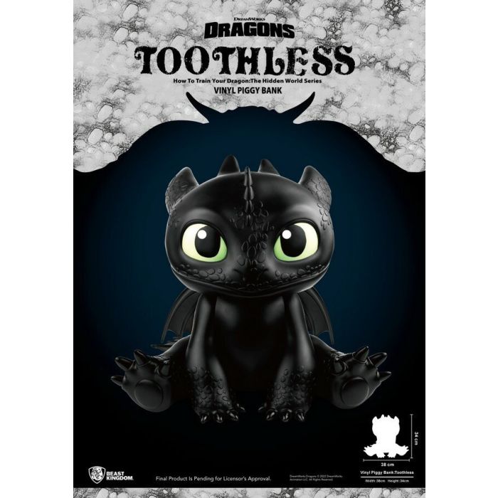 Toothless Large Piggy Bank - Beast Kingdom - How To Train Your Dragon
