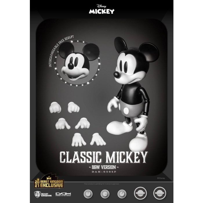Classic Mickey Black & White Version - Beast Kingdom - 8ction Heroes