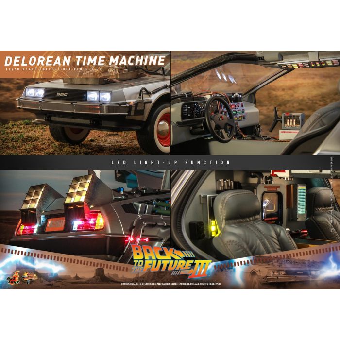 DeLorean Time Machine 1:6 Scale Figure - Hot Toys - Back to the Future 3