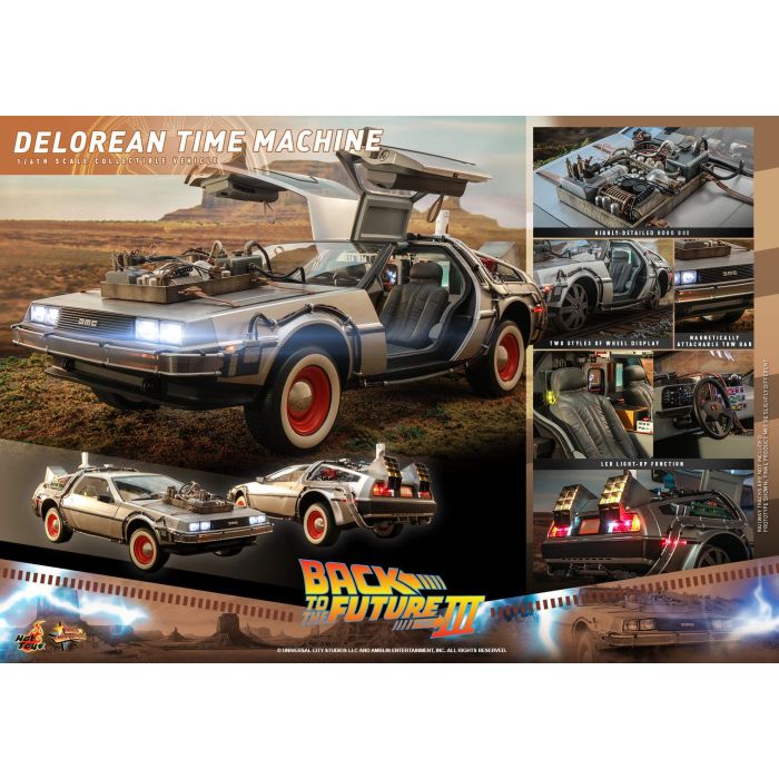 DeLorean Time Machine 1:6 Scale Figure - Hot Toys - Back to the Future 3