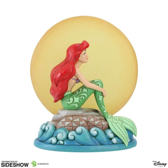 Ariel Sitting on Rock by Moon Figurine - The Little Mermaid - Sideshow Collectibles