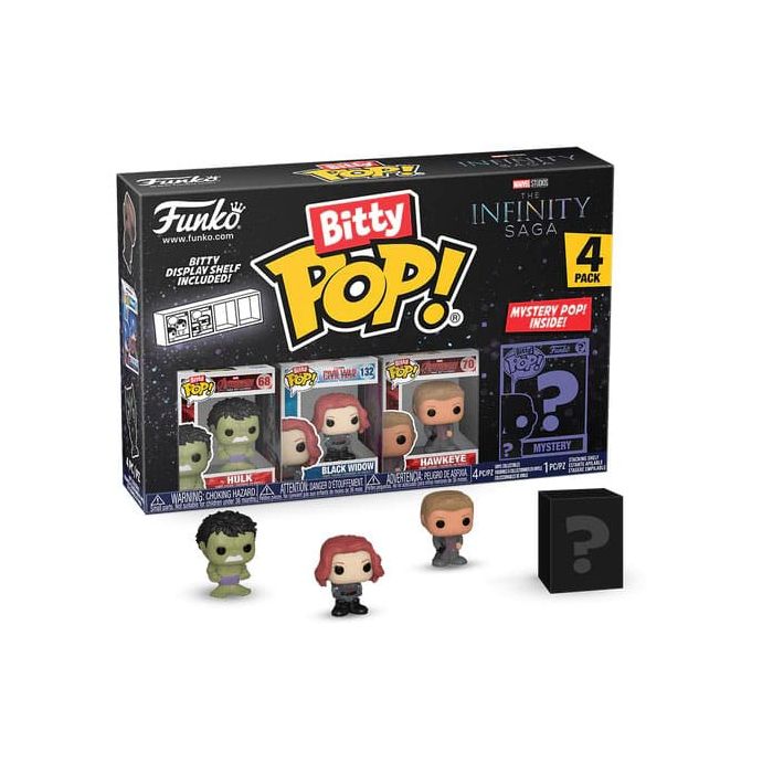 Hulk, Black Widow, Hawkeye and mystery chase - Funko Bitty Pop! - The Infinity Saga