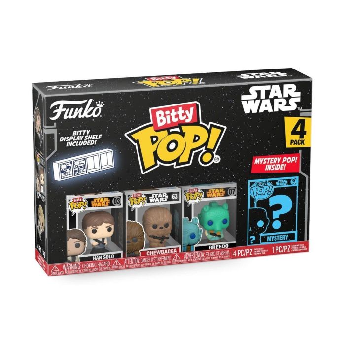 Han Solo, Chewbacca, Greedo and mystery chase - Funko Bitty Pop! - Star Wars
