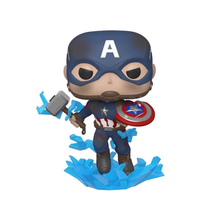 Funko Pop! Avengers: Endgame - Captain America w/ Broken Shield & Mjolnir