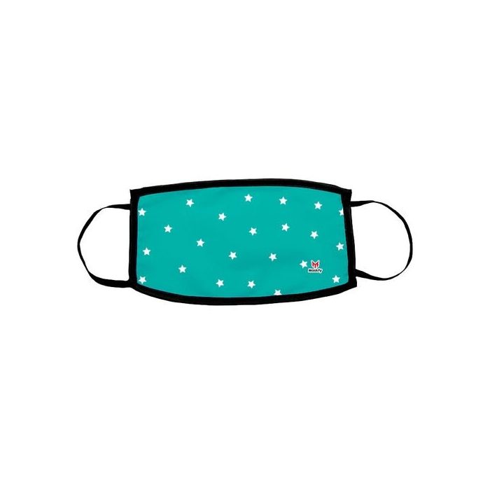 Green Stars Reusable Face Mask Cover / Mondkapje sterren groen