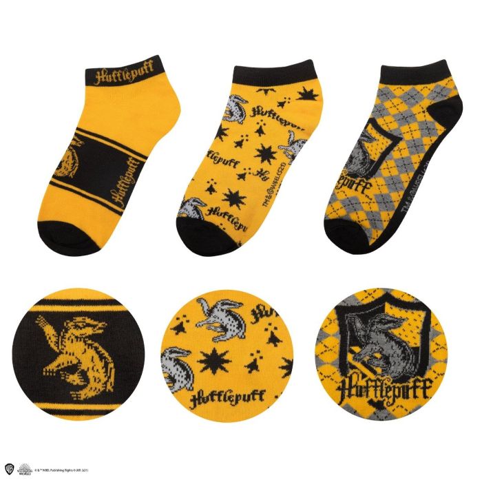 Hufflepuff / Huffelpuf enkelsokken set - Harry Potter