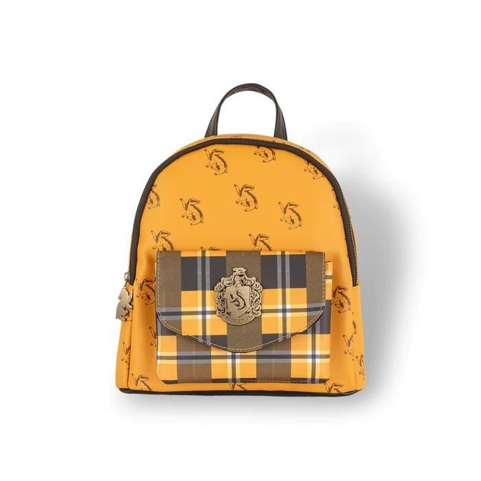Hufflepuff Mini Plaid Backpack - Harry Potter