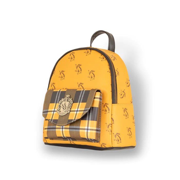Hufflepuff Mini Plaid Backpack - Harry Potter