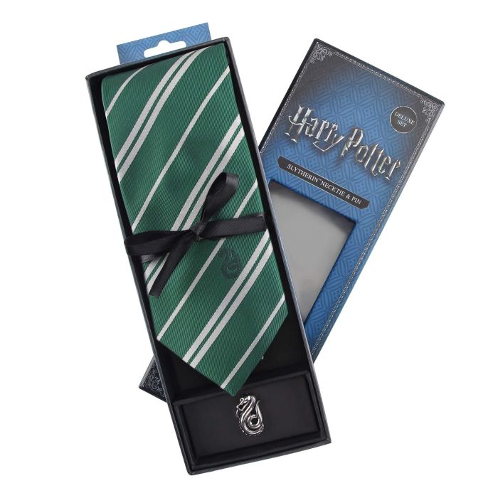 Harry Potter - Slytherin Tie Deluxe Edition with Pin