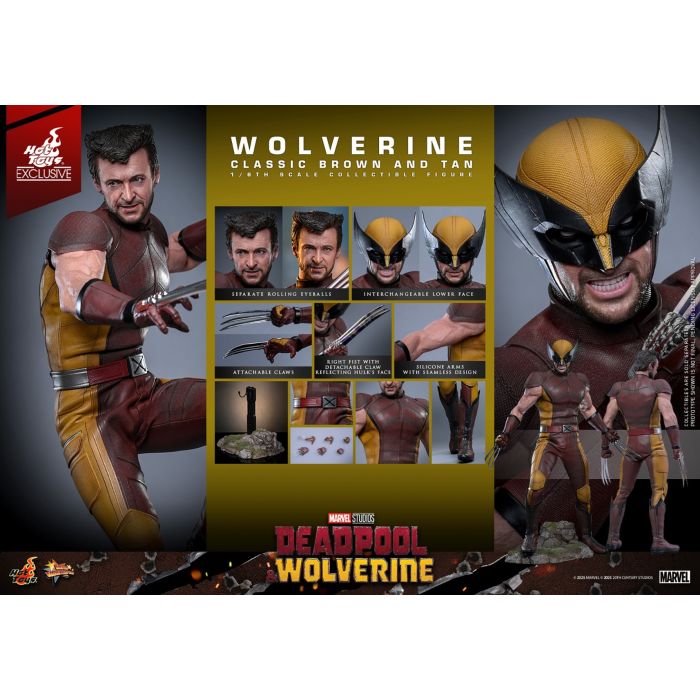 Deadpool & Wolverine Movie Masterpiece Action Figure 1/6 Wolverine (Classic Brown and Tan) 31 cm
