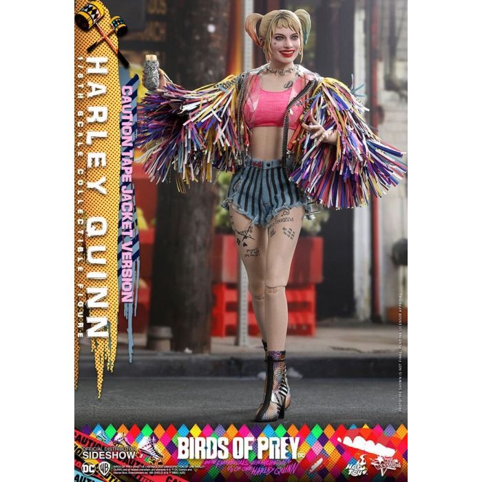 Harley Quinn Caution Tape Jacket 1:6 scale Figure - Birds of Prey - Hot Toys