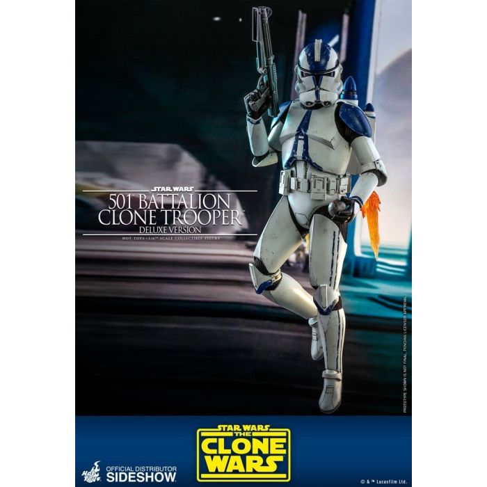 501st Battalion Clone Trooper Deluxe 1:6 scale Figure - Star Wars: The Clone Wars - Hot Toys