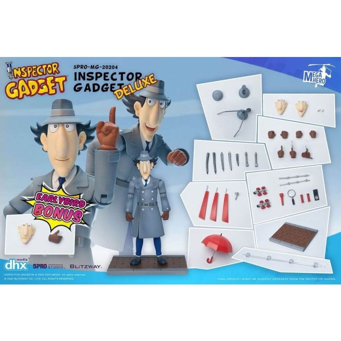 Inspector Gadget Deluxe - Mega Hero Action Figure Set - Inspector Gadget