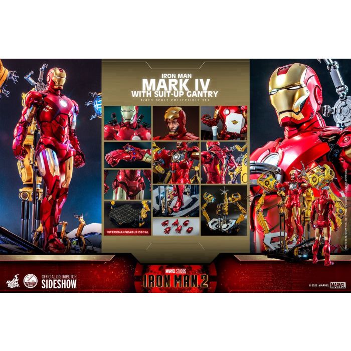 Iron Man Mark IV 1:4 Scale Figure with Suit-UP Gantry - Hot Toys - Iron Man 2