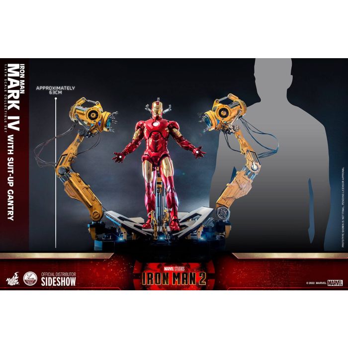 Iron Man Mark IV 1:4 Scale Figure with Suit-UP Gantry - Hot Toys - Iron Man 2