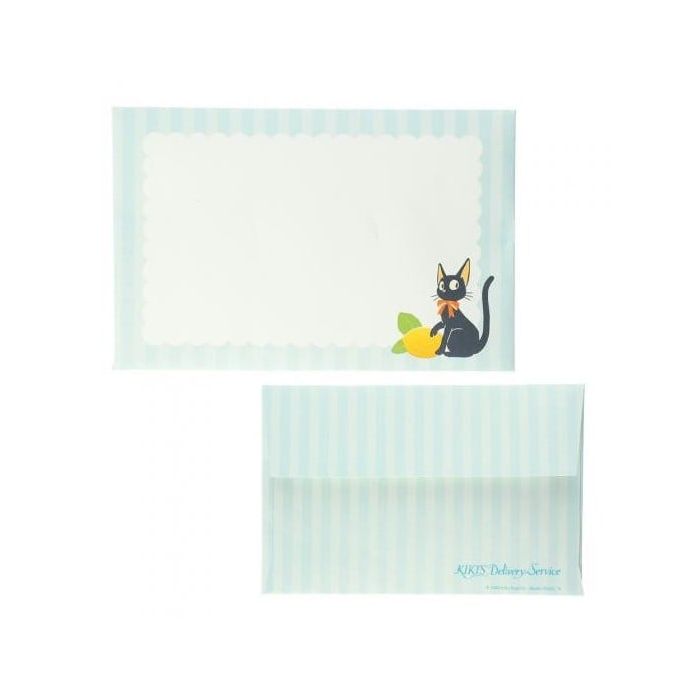 Jiji with lemon Fan & Envelope - Ensky - Studio Ghibli