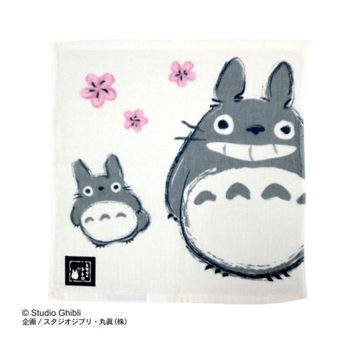 My Neighbor Totoro - Totoro with Sakura Mini Towel 34x36cm - Marushin