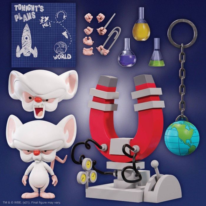 Brain Ultimates Action Figure - Super7 - Pinky and the Brain