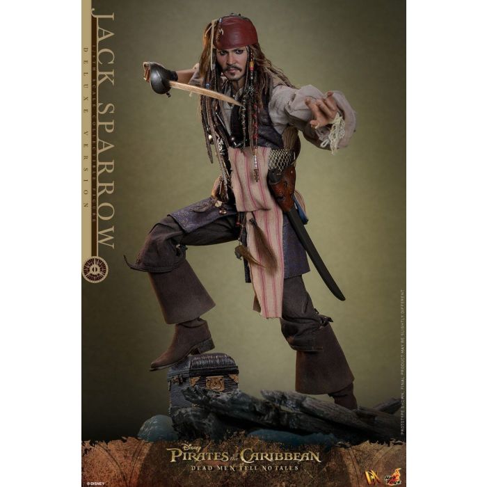 Jack Sparrow Deluxe 1:6 Scale Figure - Hot Toys - Pirates of the Caribbean: Dead Men Tell No Tales