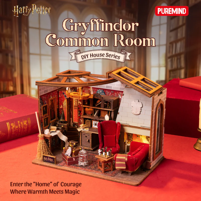Harry Potter 3D Wooden Model Kit - Gryffindor Common Room - Puremind