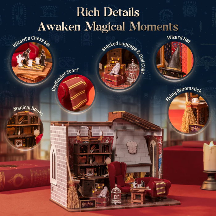Harry Potter 3D Wooden Model Kit - Gryffindor Common Room - Puremind