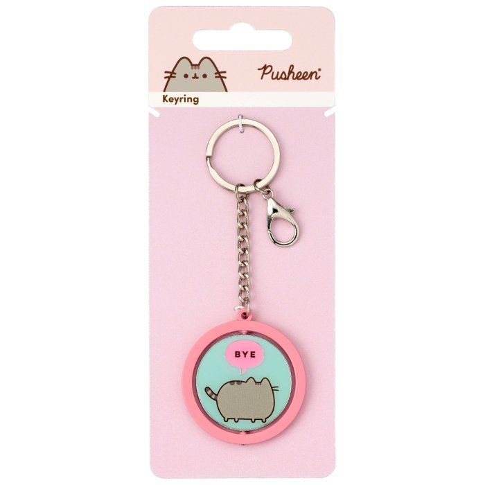 Pusheen the Cat Hi, Bye Spinning Keychain - Pusheen