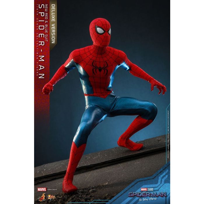 Spider-Man (New Red and Blue Suit) 1:6 Scale Deluxe  Figure - Hot Toys - Spider-Man No Way Home