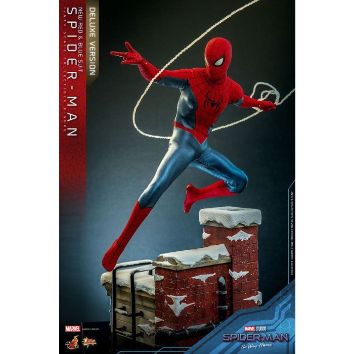 Spider-Man (New Red and Blue Suit) 1:6 Scale Deluxe  Figure - Hot Toys - Spider-Man No Way Home
