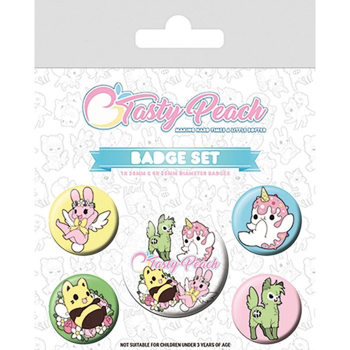 Tasty Peach - Buttons 5-pack