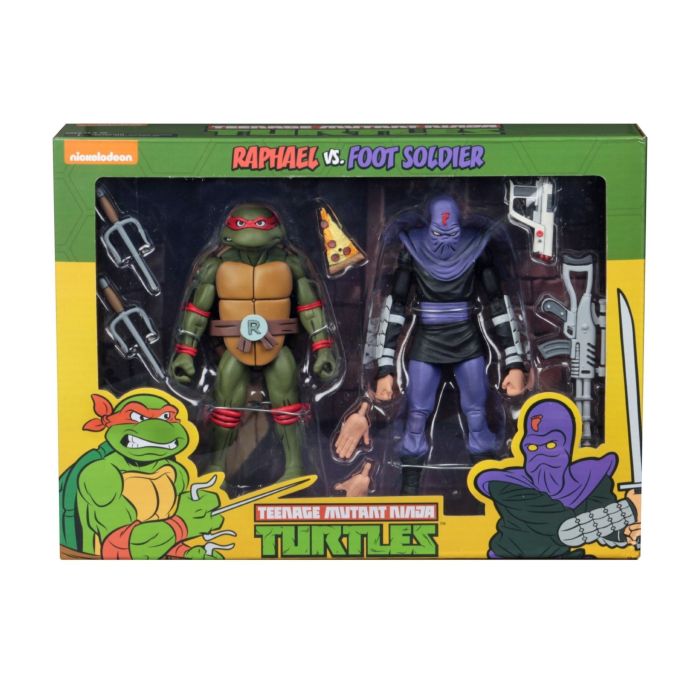 TMNT: Cartoon - Raphael vs Foot Solider Action Figure 2-Pack