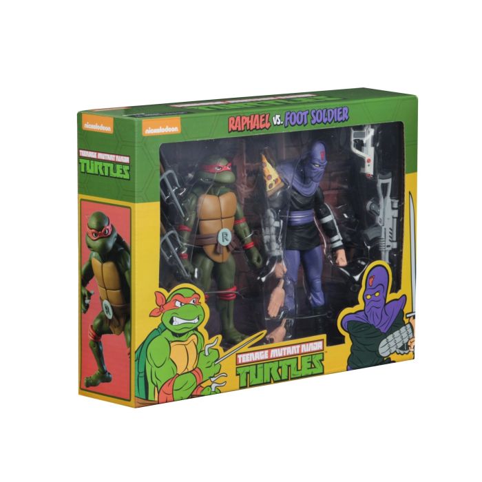 TMNT: Cartoon - Raphael vs Foot Solider Action Figure 2-Pack