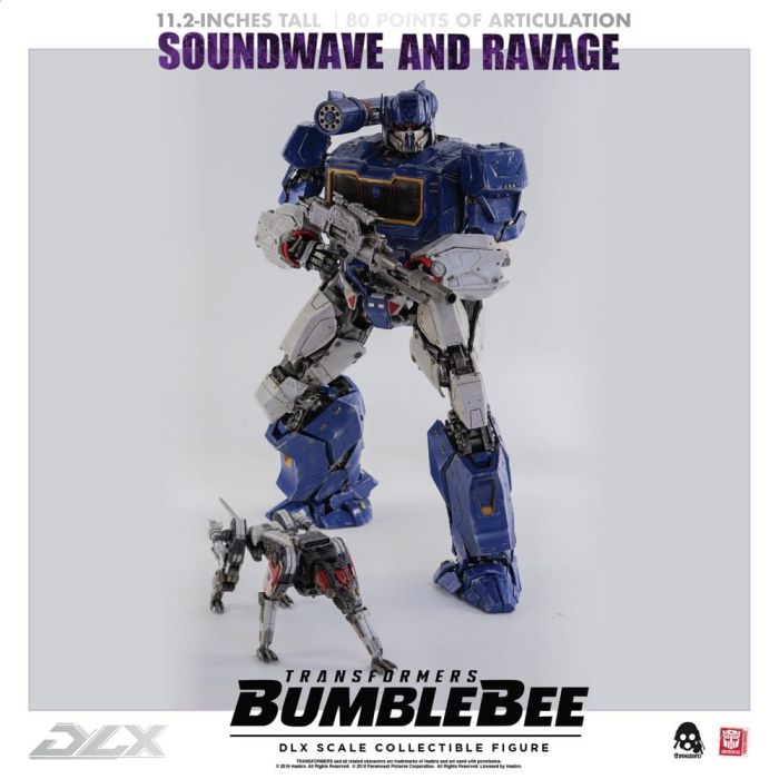 Transformers Bumblebee DLX Action Figure 2-Pack 1/6 Soundwave & Ravage 28 cm