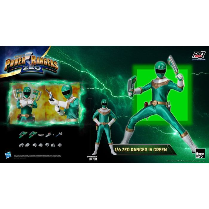 Power Rangers Zeo FigZero Action Figure 1/6 Ranger IV Green 30 cm