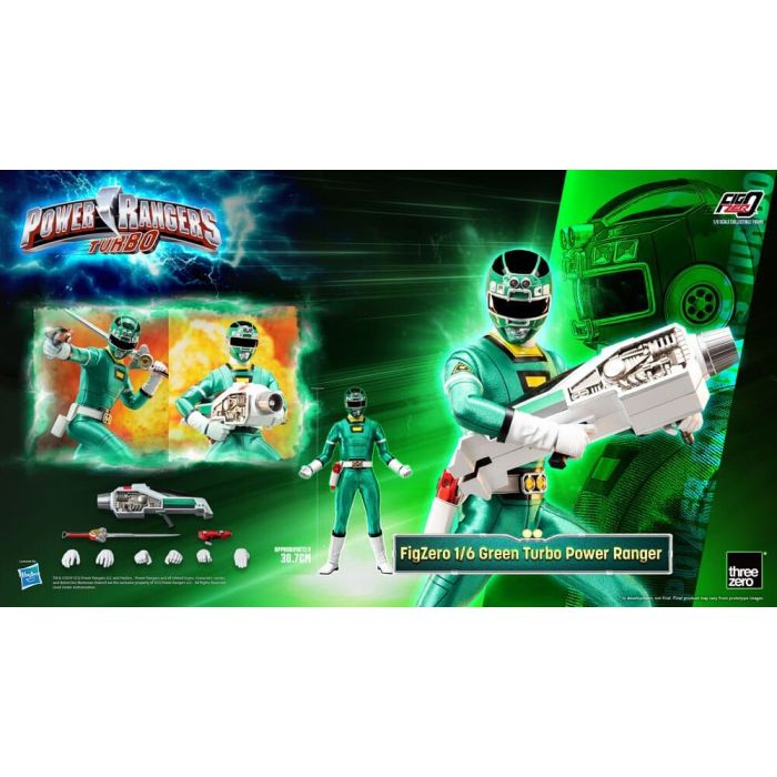 Power Rangers Turbo FigZero Action Figure 1/6 Green Turbo Power Ranger 30 cm 