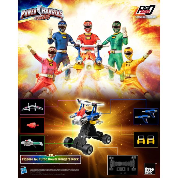 Power Rangers Turbo FigZero Action Figures 1/6 5-Pack Turbo Power Rangers 30 cm     