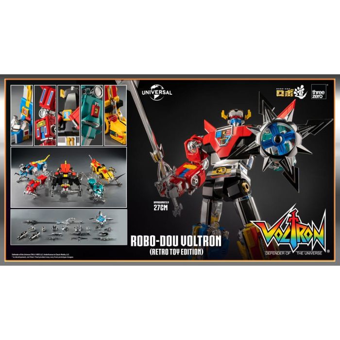 Voltron: Defender of the Universe Robo-Dou Action Figure Voltron Retro Toy Edition 27 cm