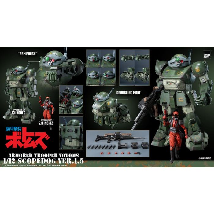 Armored Trooper Votoms Robo-Dou Action Figure Strikedog 16 cm