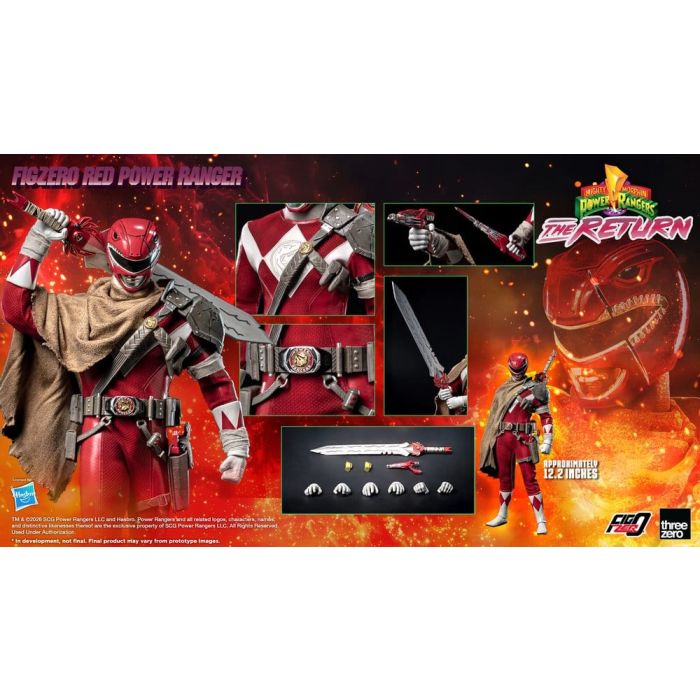 Mighty Morphin Power Rangers: The Return FigZero Action Figure 1/6 Red Power Ranger 31 cm