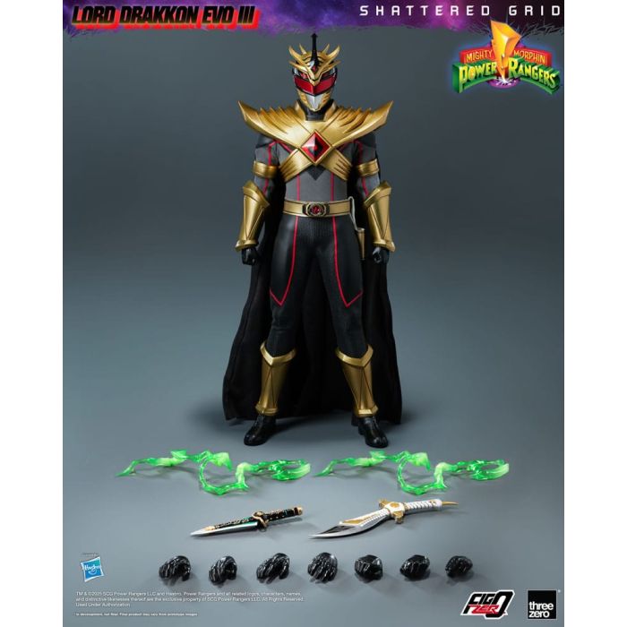 Mighty Morphin Power Rangers Shattered Grid  FigZero Action Figure 1/6 Lord Drakkon Evo III 30 cm