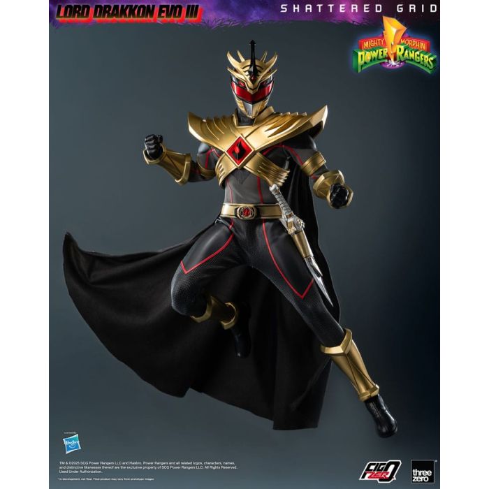 Mighty Morphin Power Rangers Shattered Grid  FigZero Action Figure 1/6 Lord Drakkon Evo III 30 cm
