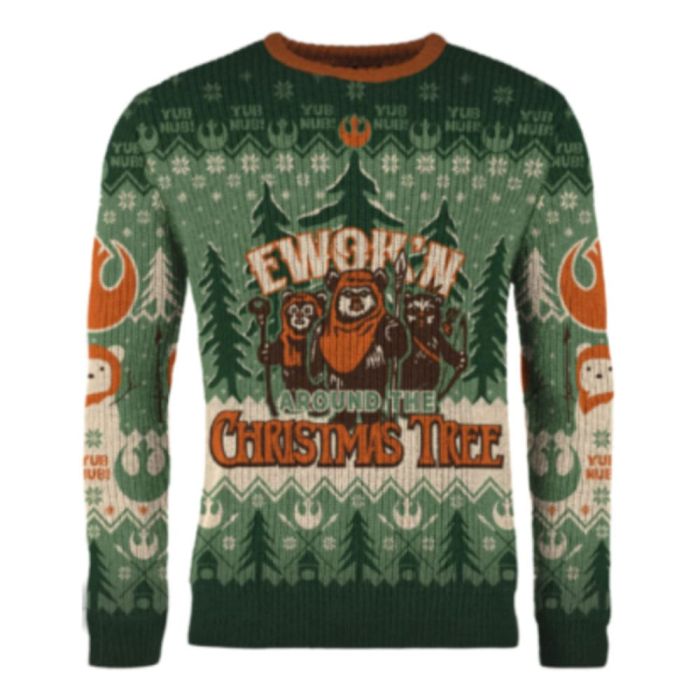 Star Wars Christmas Sweater Ewok'n around the Christmas Tree  Size S