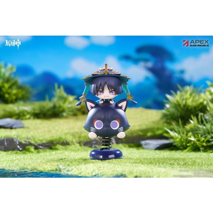 Genshin Impact Chibi Chara Yurayura Stand PVC Figure Wanderer 11 cm