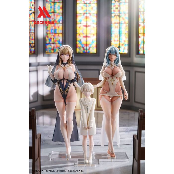Original Character PU Statues 2-Pack 1/6 Lily Nun & Emily Nurse Illustration by Chowbie 26 cm
